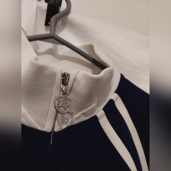 Rocawear Men's XL Dark Navy Blue and White Zip-Up Sweatsuit Jacket - Picture 3 of 15